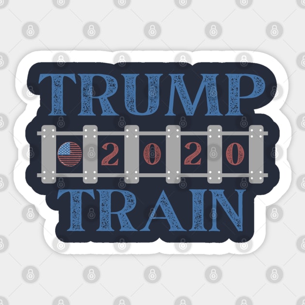 All Aboard the Trump Train Mask Sweatshirt Sticker by MalibuSun